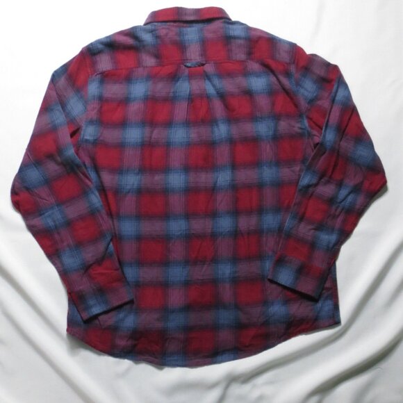 NWT EDDIE BAUER mens BRISTOL FLANNEL burgundy PLAID long sleeve WESTERN size XXL - Picture 8 of 9